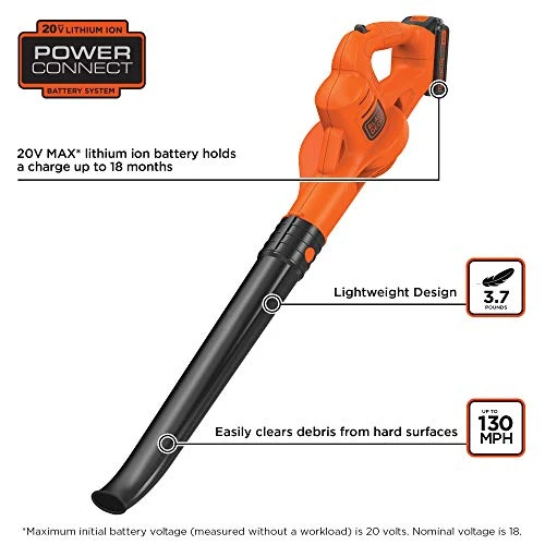 Black & Decker BLACK+DECKER 20V MAX Sweeper With Easy-Fit All Purpose Glove (LSW221 & BD505L) 2 Black & Decker BLACK+DECKER 20V MAX Sweeper With Easy-Fit All Purpose Glove (LSW221 & BD505L) - Image 2