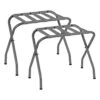 Heybly Luggage Rack, Pack Of 2,Steel Folding Suitcase Stand For Guest Room Bedroom Hotel,Gray,HLR001G2