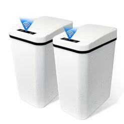Zaaqii 2.2 Gallon Small Slim White Plastic Trash Can Narrow Covered Garbage Bin For Bathroom Laundry Home Office Kitchen Pack Of 2 16 Zaaqii 2.2 Gallon Small Slim White Plastic Trash Can Narrow Covered Garbage Bin For Bathroom Laundry Home Office Kitchen Pack Of 2 -GENERIC Shop 415Z9S6lXdL