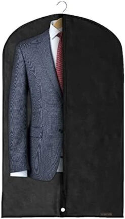 HANGERWORLD 40" Garment Bag - Dress And Suit Bags For Closet Storage Breathable Clothes Cover Dust Protector (1 Pack, White) -GENERIC Shop 415cpHrlCQL. AC