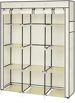 WiCCI 69" Portable Clothes Closet Wardrobe Storage Organizer With Non-Woven Fabric Quick And Easy To Assemble Extra Strong And Durable Dark Brown For Bedroom,Entrance,Living Room 23 WiCCI 69" Portable Clothes Closet Wardrobe Storage Organizer With Non-Woven Fabric Quick And Easy To Assemble Extra Strong And Durable Dark Brown For Bedroom,Entrance,Living Room -GENERIC Shop 416ImvjapUS. AC