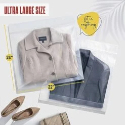 [ 10 COUNT ] - 3 MILL - Extreme THICK Extra Large Super Spacious Strong CLEAR Big Bags, Perfect Resealable Brining Bag For Huge Turkey Roast Reclosable, 8 GALLON, 3 Mill, Size 22"x24" Plastic Food Storage Bags For Clothing, Toys, Storage, Moving, Organization -GENERIC Shop 416fREFqIhL