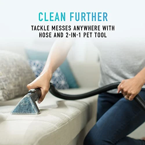 Hoover, Turquoise Smartwash Automatic Carpet Cleaner Machine, With Storage Mat, FH52050 4 Hoover, Turquoise Smartwash Automatic Carpet Cleaner Machine, With Storage Mat, FH52050 - Image 4