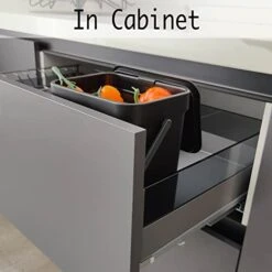 LALASTAR Compost Bin With Lid, Hanging Small Trash Can With Lid Under Sink For Kitchen, Food Waste Bin For Countertop, Mountable Garbage Can For Bathroom, RV, 5L/1.3 Gal, Black 17 LALASTAR Compost Bin With Lid, Hanging Small Trash Can With Lid Under Sink For Kitchen, Food Waste Bin For Countertop, Mountable Garbage Can For Bathroom, RV, 5L/1.3 Gal, Black -GENERIC Shop 417GZ0P4H0L