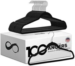 SereneLife White Standard Plastic Hangers - Space Saving Durable Tubular Heavy Duty Clothes Hanger Set Ideal For Laundry/Daily Use, Can Hold Up To 5.5 Lbs. For Coats, Jackets, Pants & Dress (50-Pack) -GENERIC Shop 417SR5RqaL. AC