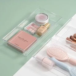 4 Pack 12"x 6" Large Size Clear Plastic Desk Drawer Organizer Tray Bathroom Office Kitchen Utensils Silverware Gadgets Dividers Desk Drawer Storage Bins Container For Dresser Cosmetic Makeup 12 4 Pack 12"x 6" Large Size Clear Plastic Desk Drawer Organizer Tray Bathroom Office Kitchen Utensils Silverware Gadgets Dividers Desk Drawer Storage Bins Container For Dresser Cosmetic Makeup -GENERIC Shop 417mZxiWHhS