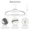 Heavy Duty Plastic Hangers 50 Pack With Non-Slip Design,0.2 Inches Thick,360°Swivel Hook Space Saving Organizer For Bedroom Closet,Shirts,Pants,Strong Enough For Coat (Grey- S Shaped)