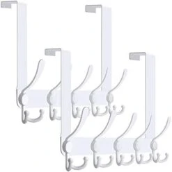 WEBI Over The Door Hook Door Hanger Hook Rack With 5 Tri Hooks For Hanging Coats, Over The Door Towel Rack Towel Hanger Door Coat Hanger Over Door Coat Rack For Bathroom,Behind Back Of Door,White -GENERIC Shop 417qLBQ1H1L. AC