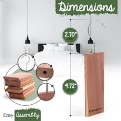 EcoKiwi Cedar Blocks For Clothes Storage - 20 Pack Cedar Hangers - Natural Cedar Wood For Closet Planks - Pet Safe Hanging Cedar Planks With Sandpaper - Scented Closet Freshener Protection & Control -GENERIC Shop 417qUZYFRrL