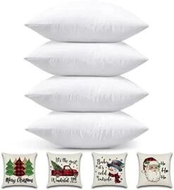 OTOSTAR 20x20 Inch Throw Pillow Inserts Set Of 4 Premium Bedding Pillow Inserts Square Indoor Decorative Throw Pillows Form Pillow Stuffer For Couch Bed Sofa Sham Cushion Pillow Filler (White 20x20) -GENERIC Shop 418I2iSJXnL. AC