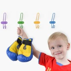 Tibres - Kids Wall Coat Hooks For Girls And Boys For Jackets Clothes Backpacks Robes And Towels - Children Colorful Wall Mounted Hanger Hooks Rack For Use In Nursery Bedroom And Bathroom - Set Of 5 -GENERIC Shop 418WprKVB0L