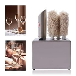 Banborba Electric Winery Wine Glass Polishing Machine, 2-in-1 Function Commercial Glass Polisher Machine With 5 Brushes, Stainless-Steel Glassware Polishing Machine For Bar Kitchen(330 Glasses/hour) -GENERIC Shop 418bmuJvYNL
