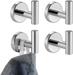 JQK Black Bathroom Towel Hook, Coat Robe Clothes Hook For Bathroom Kitchen Garage Wall Mounted (2 Pack), 304 Stainless Steel Matte Black, TH100-PB-P2 -GENERIC Shop 41907etbIcL. AC