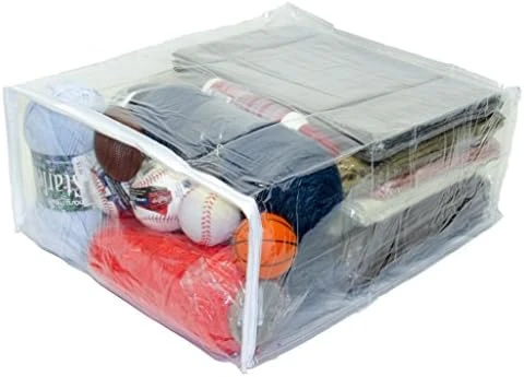 Oreh Homewares 5-Pack 15” X 18” X 7” Heavy Duty Vinyl Zippered (Clear) Large Storage Bags For Sweaters, Blankets, Throws, Pillows, Quits (8.2 Gallon) 4 Oreh Homewares 5-Pack 15” X 18” X 7” Heavy Duty Vinyl Zippered (Clear) Large Storage Bags For Sweaters, Blankets, Throws, Pillows, Quits (8.2 Gallon) - Image 4