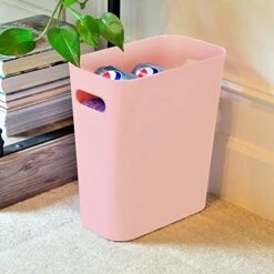 Youngever 2 Pack 3 Gallon Slim Trash Can, Plastic Garbage Container Bin, Trash Bin With Handles For Home Office, Living Room, Study Room, Kitchen, Bathroom (Pink) 9 Youngever 2 Pack 3 Gallon Slim Trash Can, Plastic Garbage Container Bin, Trash Bin With Handles For Home Office, Living Room, Study Room, Kitchen, Bathroom (Pink) -GENERIC Shop 419WbsxvHuL