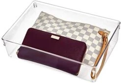 IDesign Linus Plastic Dresser And Vanity Organizer, Storage Bin For Bathroom, Bedroom, Office, Craft Room, Fridge, Freezer, Pantry, 12" X 6" X 3", Clear -GENERIC Shop 419XWXXhoGL. AC