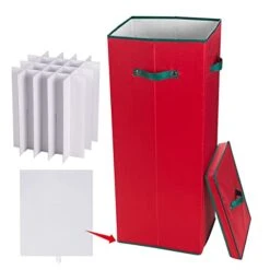 Elf Stor 1024 Paper Storage Box-Stores Up To 20 Rolls Of 30 Inch Long Gift Wrap In One Convenient Red Lidded Container, 1 PACK -GENERIC Shop 419fhunoHAL