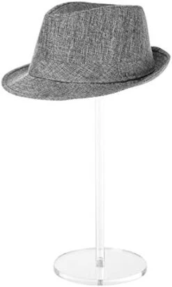 MyGift 16-Inch Clear Premium Acrylic Hat Rack Stand And Wig Holder, Decorative Cap Fedora Cowboy Hat Display Stand With Pedestal And Sturdy Round Base, Set Of 2 -GENERIC Shop 419y6Q3XupL. AC
