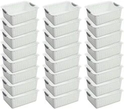 Sterilite 16248006 Medium Ultra Basket, White Basket W/ Titanium Inserts, 6-Pack -GENERIC Shop 41A8XchMiL. AC