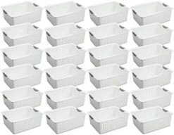 Sterilite Medium Ultra Ventilated Open Top Plastic Storage Organizer Basket With Gray Contoured Carrying Handles, White (24 Pack) 28 Sterilite Medium Ultra Ventilated Open Top Plastic Storage Organizer Basket With Gray Contoured Carrying Handles, White (24 Pack) -GENERIC Shop 41AOIA1LpmL. AC