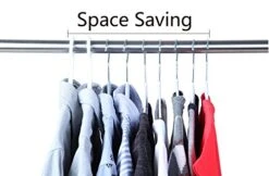 Finnhomy 50 Pack Plastic Hangers, Durable Clothes Hangers With Non-Slip Pads, Space Saving Easy Slide Organizer For Bedroom Closet, Great For Shirts, Pants, White -GENERIC Shop 41AUeZ3rmiL