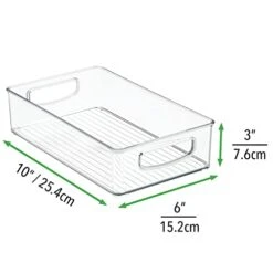 MDesign Small Plastic Bathroom Storage Container Bins With Handles For Organization In Closet, Cabinet, Vanity Or Cupboard Shelf, Accessory Organizer - Ligne Collection - 8 Pack, Clear -GENERIC Shop 41AeP6M5tpL