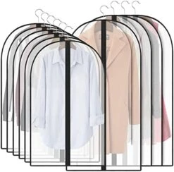 AIDBUCKS Garment Bags 6 Pieces Clothes Covers Protecting Dusts Lightweight Clear Full Zipper Suit Bags Long-Term Storage Jacket Coat Dress, White, 24x48" 21 AIDBUCKS Garment Bags 6 Pieces Clothes Covers Protecting Dusts Lightweight Clear Full Zipper Suit Bags Long-Term Storage Jacket Coat Dress, White, 24x48" -GENERIC Shop 41Auubx56bL. AC