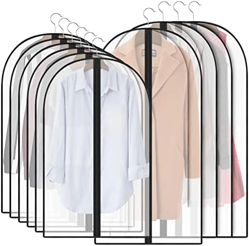 AIDBUCKS Garment Bags 6 Pieces Clothes Covers Protecting Dusts Lightweight Clear Full Zipper Suit Bags Long-Term Storage Jacket Coat Dress, White, 24x48" 11 AIDBUCKS Garment Bags 6 Pieces Clothes Covers Protecting Dusts Lightweight Clear Full Zipper Suit Bags Long-Term Storage Jacket Coat Dress, White, 24x48" - Image 11