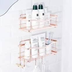KINCMAX Shower Caddy Bathroom Shelf, No Drilling Traceless Adhesive Bathroom Storage Organizer, SUS304 Rustproof Food Storage Basket, 2-in-1 Kitchen Spice Racks-2 Pack (Matte Black) 15 KINCMAX Shower Caddy Bathroom Shelf, No Drilling Traceless Adhesive Bathroom Storage Organizer, SUS304 Rustproof Food Storage Basket, 2-in-1 Kitchen Spice Racks-2 Pack (Matte Black) -GENERIC Shop 41BBdOP6WrL. AC