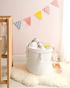 Mkono Macrame Magazine Rack And Macrame Laundry Basket Nursery Storage Bin Organizer Boho Decor For Bedroom Livingroom Dorm -GENERIC Shop 41BG3NexpsS