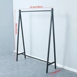 OLDRAINBOW Urban Iron Clothing Racks 59in,Commercial Clothes Racks For Hanging Clothes,Modern Metal Garment Rack,Retail Display Rack Standing Clothes Rack(Black)
