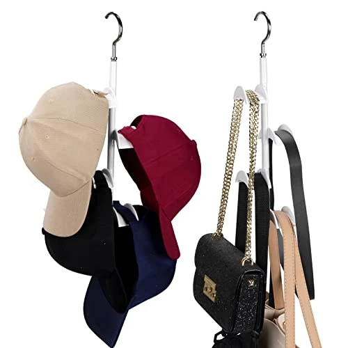 2 Pack Hat Rack For Baseball Caps, Purse Hanger For Closet,Handbag Organizer,Closet Organizers And Storage,Rotating Handbag Hat Hooking Storage Space Saver,Baseball Cap Holder, Keep Hat Cleaner 1 2 Pack Hat Rack For Baseball Caps, Purse Hanger For Closet,Handbag Organizer,Closet Organizers And Storage,Rotating Handbag Hat Hooking Storage Space Saver,Baseball Cap Holder, Keep Hat Cleaner