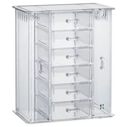 Beautify Clear Acrylic Jewelry Organizer Chest/Makeup Storage Box With 6 Drawers & Hanging Necklace Holder - Clear 10 Beautify Clear Acrylic Jewelry Organizer Chest/Makeup Storage Box With 6 Drawers & Hanging Necklace Holder - Clear -GENERIC Shop 41Bwp2kvkdL