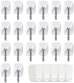 JELLYSUB 20 Hooks+40 Strips, Small Wire Toggle Hooks Value Pack, Organize Damage-Free Utility Hooks, Hanging Hooks Heavy Duty With Adhesive Strips, No Tools Wall Hooks For Hanging -GENERIC Shop 41C4uct7K7L. AC