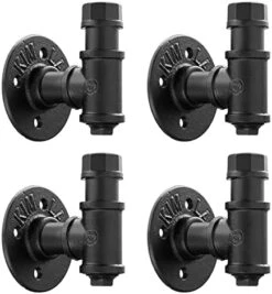 Elibbren 3 Pack Rustic Style Industrial Iron Pipe Coat Towel Holder Wall Hook For Hanging, Wall Mounted Vintage Robe Clothes Hanger Heavy Duty Farmhouse,Mounting Hardware Included Black -GENERIC Shop 41CkZW3ffkL. AC