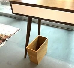 Bamboo Waste Basket | Waste Basket For Bathroom | Waste Basket For Office | Great Office Trash Cans For Near Desk | Bathroom Trash Can | Bedroom Trash Can | Trash Can Small Wastebasket Bamboo Decor (1, 10,6" X 5.75" X 10") -GENERIC Shop 41Cm4SrKBoL