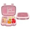 Bentgo® Kids 5-Compartment Lunch Box - Glitter Design For School, Ideal For Ages 3-7, Leak-Proof, Drop-Proof, Dishwasher Safe, & Made With BPA-Free Materials (Glitter Edition - Petal Pink)