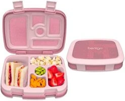 Bentgo® Kids 5-Compartment Lunch Box - Glitter Design For School, Ideal For Ages 3-7, Leak-Proof, Drop-Proof, Dishwasher Safe, & Made With BPA-Free Materials (Glitter Edition - Petal Pink) -GENERIC Shop 41CpER4ad6L. AC