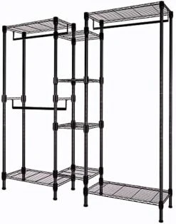 Soywey Heavy Duty Wire Garment Rack, Clothing Rack Clothes Rack For Hanging Clothes Metal Free Standing Clothes Rack Wire Metal Clothing Rack Closet(Black) 15 Soywey Heavy Duty Wire Garment Rack, Clothing Rack Clothes Rack For Hanging Clothes Metal Free Standing Clothes Rack Wire Metal Clothing Rack Closet(Black) -GENERIC Shop 41DDojBXDsL. AC