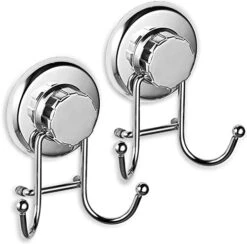 HASKO Accessories - Powerful Vacuum Suction Cup Hooks - Organizer For Towel, Bathrobe And Loofah - Strong Stainless Steel Towel Hooks For Bathroom & Kitchen, Towel Hanger Storage (2 Pack) -GENERIC Shop 41DSgJwTupL. AC