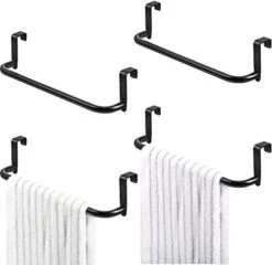 4 Pieces Metal Towel Bar Kitchen Cabinet Towel Rack Strong Steel Towel Bar Rack For Hanging On Inside Or Outside Of Doors, Home Kitchen Bathroom, Hand Towels, Dish Towels And Tea Towels (Black) 10 4 Pieces Metal Towel Bar Kitchen Cabinet Towel Rack Strong Steel Towel Bar Rack For Hanging On Inside Or Outside Of Doors, Home Kitchen Bathroom, Hand Towels, Dish Towels And Tea Towels (Black) -GENERIC Shop 41DcSKxwruL. AC