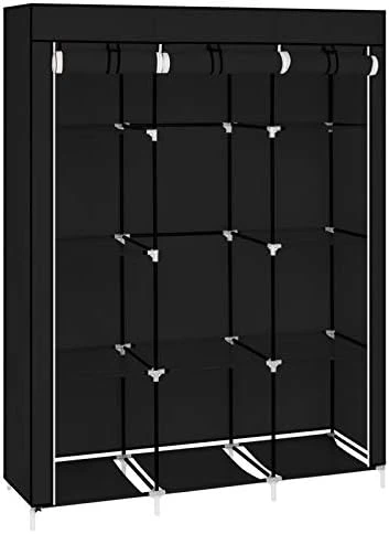 WiCCI 69" Portable Clothes Closet Wardrobe Storage Organizer With Non-Woven Fabric Quick And Easy To Assemble Extra Strong And Durable Dark Brown For Bedroom,Entrance,Living Room 13 WiCCI 69" Portable Clothes Closet Wardrobe Storage Organizer With Non-Woven Fabric Quick And Easy To Assemble Extra Strong And Durable Dark Brown For Bedroom,Entrance,Living Room - Image 13