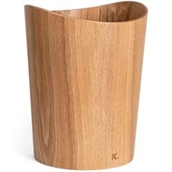 Kazai. Real Wood Waste Paper Bin Börje | Modern Wooden Paper Basket For Office, Kids' Room, Bedroom And More | 9 Liters | Birch -GENERIC Shop 41EP7ddPWgL