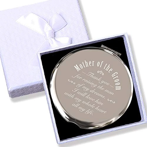 Mother Of Bride And Groom, 2 Pieces,Unique Wedding Favor Gifts For Parents - Engagement Gifts For Mother In Law And Brides Mom-Makeup Mirror Silver 3 Mother Of Bride And Groom, 2 Pieces,Unique Wedding Favor Gifts For Parents - Engagement Gifts For Mother In Law And Brides Mom-Makeup Mirror Silver - Image 3