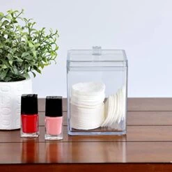 Youngever Clear Plastic Apothecary Jar, Square Shape (30 Ounce) -GENERIC Shop 41EngBrwHXL