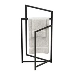 Gatco Freestanding Towel Holder, Matte Black