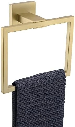 Matte Black Towel Ring Bathroom Hand Towel Holder Stainless Steel Square Towel Hangers Wall Mounted 9 Matte Black Towel Ring Bathroom Hand Towel Holder Stainless Steel Square Towel Hangers Wall Mounted - Image 9