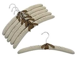 Only Hangers 17" Linen Padded Hangers W/ Chrome Hook