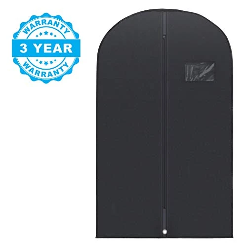 Plixio 40" Black Garment Bags Suit Bag For Travel & Clothing Storage Of Dresses, Shirts, Fur Coats, Jackets & Dance Costumes - Hanging Suit Cover For Men & Women Closet Storage Garment Protector 5 Plixio 40" Black Garment Bags Suit Bag For Travel & Clothing Storage Of Dresses, Shirts, Fur Coats, Jackets & Dance Costumes - Hanging Suit Cover For Men & Women Closet Storage Garment Protector - Image 5