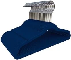 TQVAI 30 Pack Kid Velvet Clothes Hangers Non Slip Space Saver, Navy Blue -GENERIC Shop 41G8qxAmXwL. AC